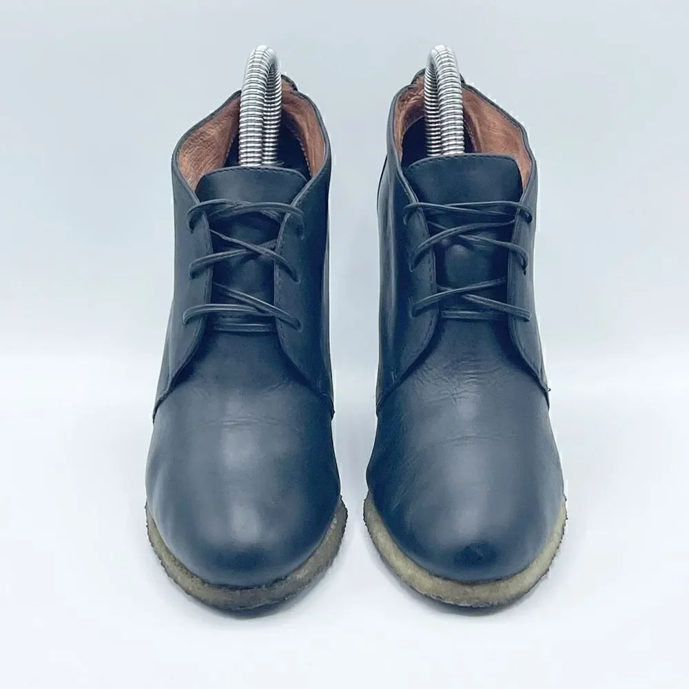 Louise et Cie rubber sole leather black booties - Women’s 6.5 / 36.5